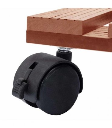 vidaXL Plant Trolleys 2 pcs Brown 30x30x7,5 cm WPC