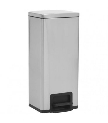 vidaXL Dustbin with Pedal Anti-fingerprint 30L Silver Stainless Steel