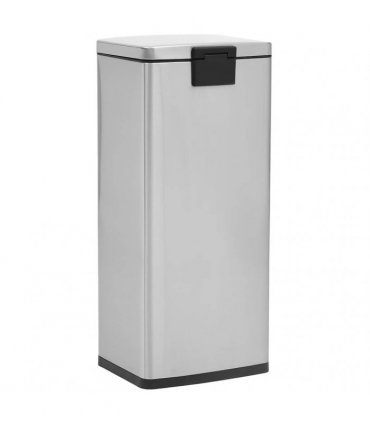 vidaXL Dustbin with Pedal Anti-fingerprint 30L Silver Stainless Steel