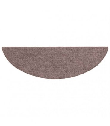 vidaXL Stair Mats Self-adhesive 5 pcs 56x17x3cm Light Brown Half Round