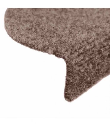 vidaXL Stair Mats Self-adhesive 5 pcs 56x17x3cm Light Brown Half Round