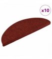 vidaXL Stair Mats Self-adhesive 10 pcs 56x17x3 cm Bordeaux Red