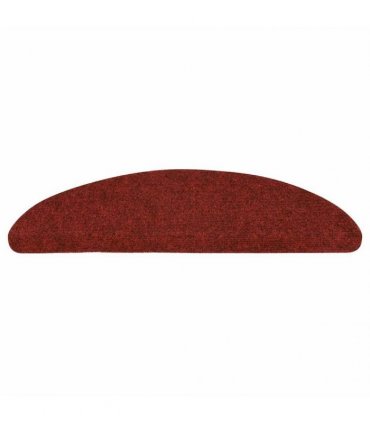 vidaXL Stair Mats Self-adhesive 10 pcs 56x17x3 cm Bordeaux Red