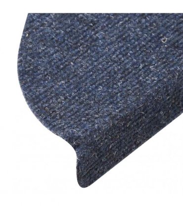 vidaXL Stair Mats Self-adhesive 5 pcs 56x17x3 cm Blue Half Round
