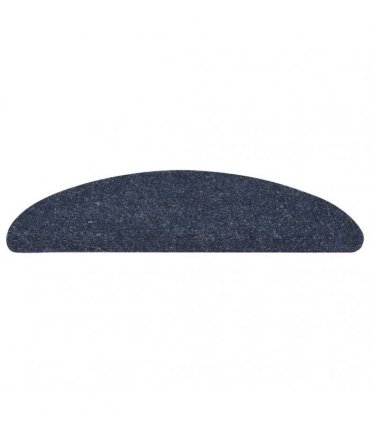 vidaXL Stair Mats Self-adhesive 10 pcs 56x17x3 cm Blue Half Round