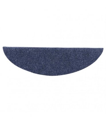vidaXL Stair Mats Self-adhesive 10 pcs 56x17x3 cm Blue Half Round
