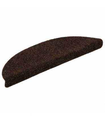 vidaXL Stair Mats Self-adhesive 5 pcs 56x17x3 cm Brown Half Round