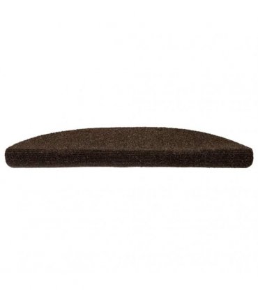 vidaXL Stair Mats Self-adhesive 5 pcs 56x17x3 cm Brown Half Round