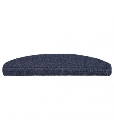 vidaXL Stair Mats Self-adhesive 5 pcs 65x21x4 cm Blue Half Round Large