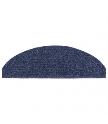 vidaXL Stair Mats Self-adhesive 5 pcs 65x21x4 cm Blue Half Round Large