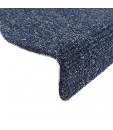 vidaXL Stair Mats Self-adhesive 10 pcs 65x21x4cm Blue Half Round Large