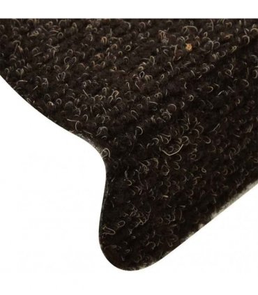 vidaXL Stair Mats Self-adhesive 5 pcs 65x21x4 cm Dark Brown