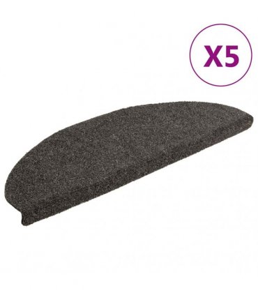 vidaXL Stair Mats Self-adhesive 5 pcs 65x21x4 cm Anthracite