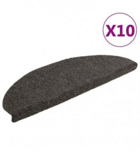 vidaXL Stair Mats Self-adhesive 10 pcs 65x21x4 cm Anthracite