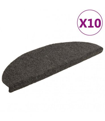 vidaXL Stair Mats Self-adhesive 10 pcs 65x21x4 cm Anthracite