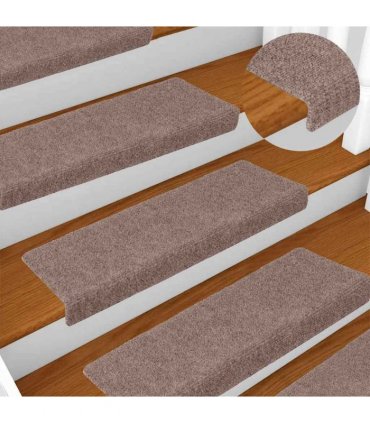 vidaXL Stair Mats Self-adhesive 5 pcs 65x21x4 cm Light Brown