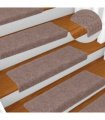 vidaXL Stair Mats Self-adhesive 5 pcs 65x21x4 cm Light Brown