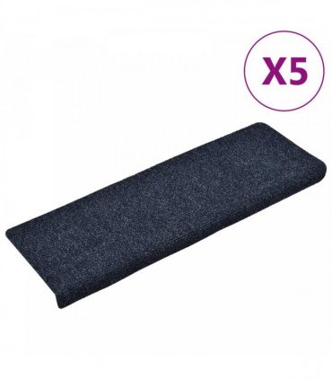 vidaXL Stair Mats Self-adhesive 5 pcs 65x21x4 cm Anthracite