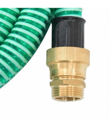 vidaXL Suction Hose with Brass Connectors Green 1,1" 20 m PVC
