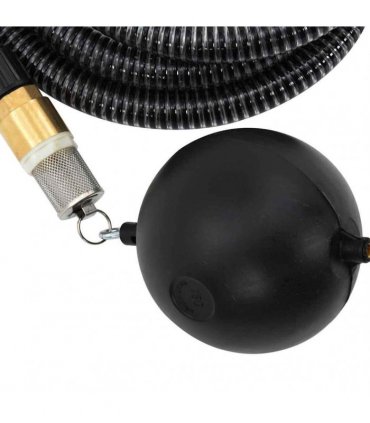 vidaXL Suction Hose with Brass Connectors Black 1,1" 25 m PVC