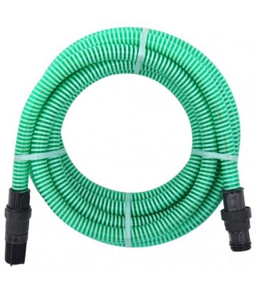 vidaXL Suction Hose with PVC Connectors Green 1" 7 m PVC