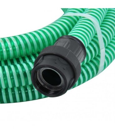 vidaXL Suction Hose with PVC Connectors Green 1" 7 m PVC