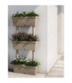 vidaXL Garden Planter 6 pcs 100 cm Taupe