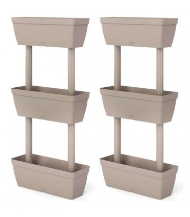 vidaXL Garden Planter 6 pcs 100 cm Taupe