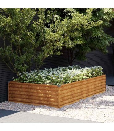 vidaXL Garden Raised Bed 195x100x36 cm Corten Steel