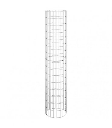 vidaXL Circular Gabion Raised Beds 3 pcs Galvanised Steel Ø30x150 cm