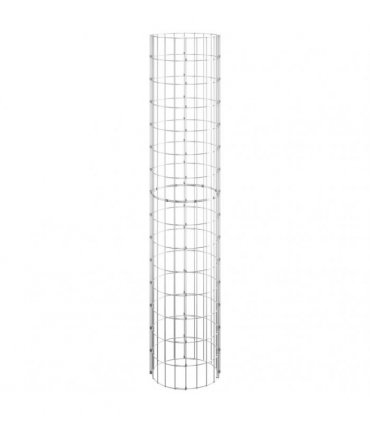vidaXL Circular Gabion Raised Beds 3 pcs Galvanised Steel Ø30x150 cm