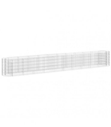 vidaXL Gabion Raised Bed Galvanised Iron 400x50x50 cm