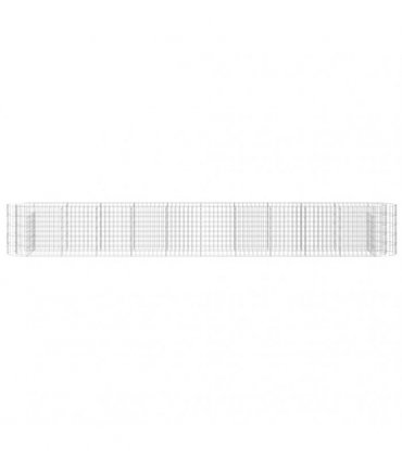 vidaXL Gabion Raised Bed Galvanised Iron 400x50x50 cm