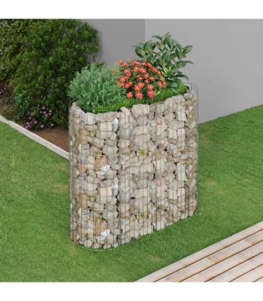 vidaXL Gabion Raised Bed Galvanised Iron 120x50x100 cm