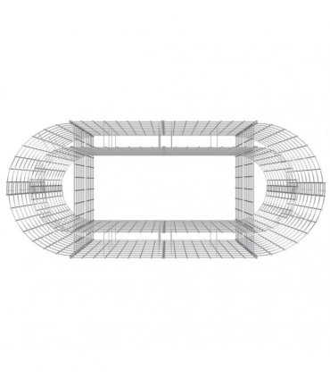 vidaXL Gabion Raised Bed Galvanised Iron 120x50x100 cm