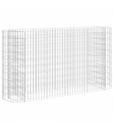 vidaXL Gabion Raised Bed Galvanised Iron 190x50x100 cm