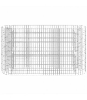 vidaXL Gabion Raised Bed Galvanised Iron 190x50x100 cm