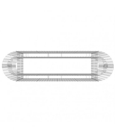 vidaXL Gabion Raised Bed Galvanised Iron 190x50x100 cm