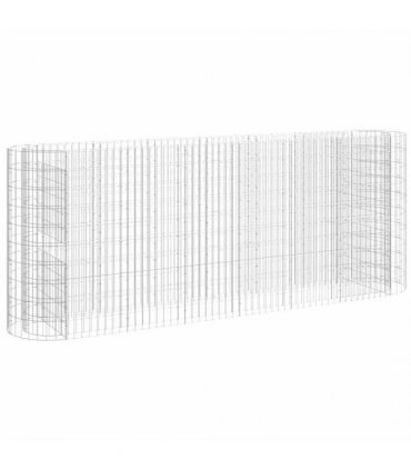vidaXL Gabion Raised Bed Galvanised Iron 260x50x100 cm