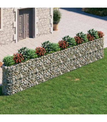 vidaXL Gabion Raised Bed Galvanised Iron 540x50x100 cm