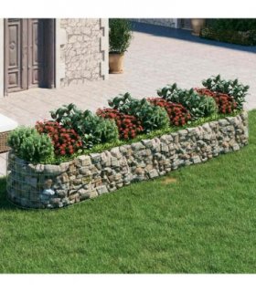 vidaXL Gabion Raised Bed Galvanised Iron 400x100x50 cm