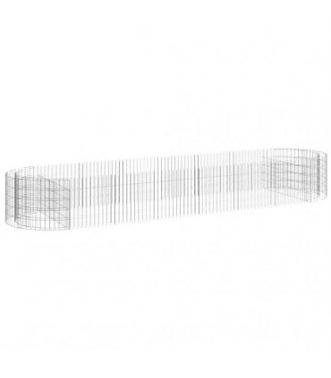 vidaXL Gabion Raised Bed Galvanised Iron 400x100x50 cm
