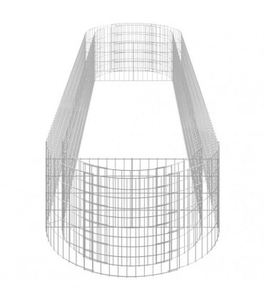 vidaXL Gabion Raised Bed Galvanised Iron 400x100x50 cm