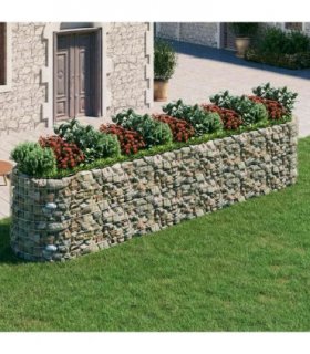 vidaXL Gabion Raised Bed Galvanised Iron 500x100x100 cm
