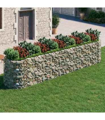 vidaXL Gabion Raised Bed Galvanised Iron 500x100x100 cm