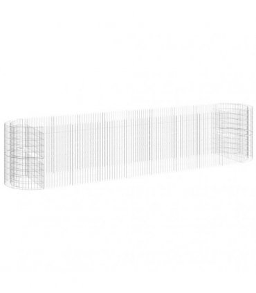 vidaXL Gabion Raised Bed Galvanised Iron 500x100x100 cm