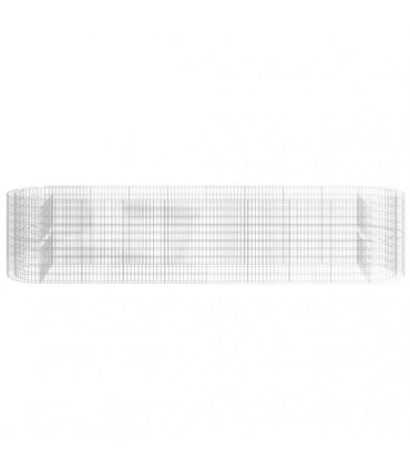 vidaXL Gabion Raised Bed Galvanised Iron 500x100x100 cm