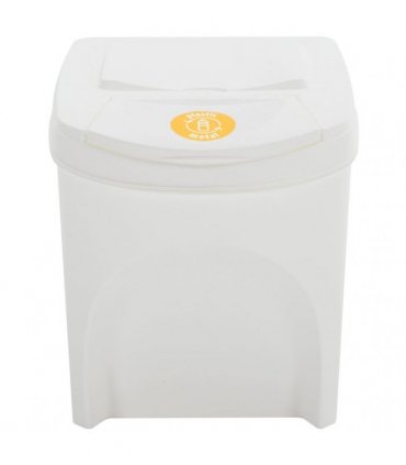 vidaXL Stackable Garbage Bin Boxes 4 pcs White 100 L Polypropylene