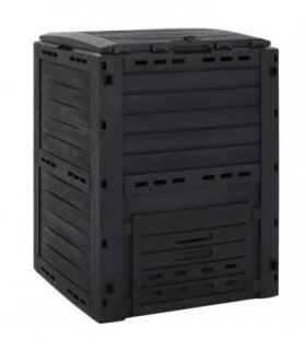 vidaXL Garden Composter Black 280 L Polypropylene