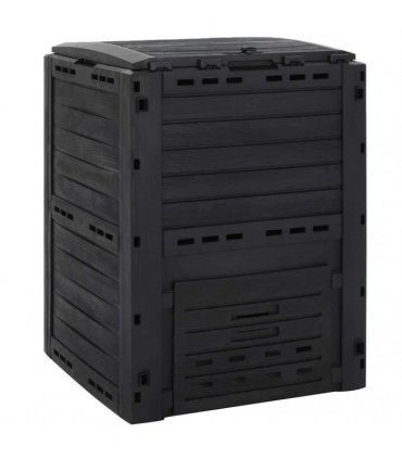 vidaXL Garden Composter Black 280 L Polypropylene